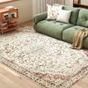 HOMCOM Area Rug 8x10, Machine Washable Rug, Non-Slip Classical Floral Print Floor Carpet for Living Room, Bedroom, Dining Room, Mixed-Brown - 2 of 4