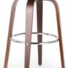 DSVIMOY Counter and Bar Stool Swivel Bentwood Frame with Chrome Foot Rail for Kitchen Bar, Brown, 28.25"*19"*15.75" - 4 of 4