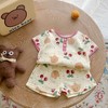 MyKids-Usa Baby Print Pattern T-Shirt Combo Shorts In Summer Sets - 4 of 4