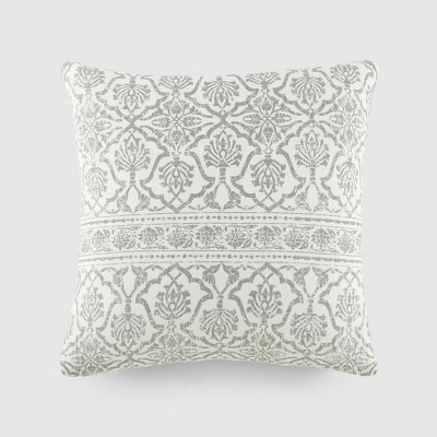 Antique Floral Pattern Cotton Throw Pillow Cover With Pillow Insert Set - Becky Cameron