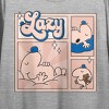 Mr Men and Little Miss Classic Mr Lazy on Heather Gray Short Sleeve Adult Crop T-Shirt - 2 of 4