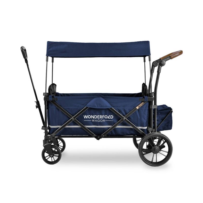 WONDERFOLD X2 Push and Pull Wagon Stroller - Navy, 2 of 7