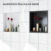 Stainless Steel Shower Niche with Recessed Rectangle Design, No-Tile Installation Required, Wall-Mounted Storage for Bathroom - 4 of 4