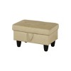 AndMakers 28.5 in. W Flannel Polyester Blend Rectangle Ottoman with Storage - 2 of 4