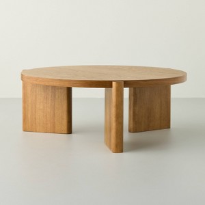 Wood Round Coffee Table Natural - Hearth & Hand™ with Magnolia - 1 of 4