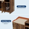 Cat Litter Box Enclosure Furniture, Hidden Litter Box Cabinet with Barn Door, Modern End Table Style, Wooden Pet House, Dog-Proof Design - 4 of 4
