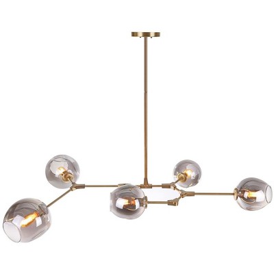 Gold and Gray Glass LED Contemporary Pendant Light