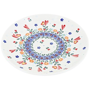 Blue Rose Polish Pottery Vena Dessert Plate - 1 of 2