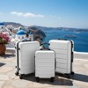 FONTOI 3pcs Stylish Luggage Set 20/24/28 Inch Suitcases Travel Large Suitcase with Wheels Rolling Luggage Hard Sided Luggage for Business, White - 2 of 4