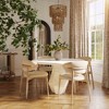 Zinea Performance Textured Velvet Dining Chair Cream - 2 of 4