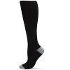 Memoi WellFit 15-20mmHg Off Black Cotton Compression Socks - 3 of 4