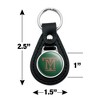 Montana Tech of the University of Montana Primary Logo Black Leather Keychain - 2 of 4