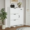 RISOKEYS Shoe Storage Cabinet with 3 Flip Drawers,Freestanding Shoe Organizer,Rack Cabinet with Small Drawer and Cabinet for Entryway,Hallway - 4 of 4