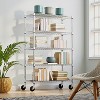 Vynxaria Steel Storage Shelving 6-Tier Utility Shelving Unit with Wheels, Steel Organizer Wire Rack - 3 of 4