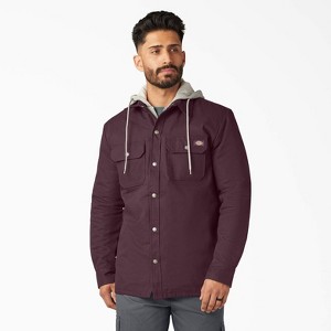Dickies Relaxed Fit Icon Hooded Duck Quilted Shirt Jacket - 1 of 2