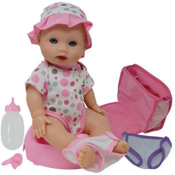 The New York Doll Collection 12 Inch Drink and Wet Potty Training Baby Doll