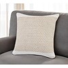 HomeRoots 20" Ivory And Natural Cotton Geometric Throw Pillow - 2 of 4