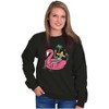 Funny Skeleton Flamingo Floatie Sweatshirt for Men or Women Brisco Brands - 3 of 4