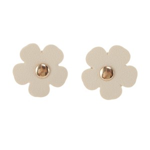 Unique Bargains Faux Leather Flower Shoelace Charms 1 Pair - 1 of 4