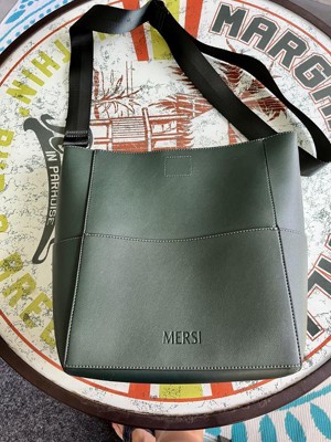 Mersi Zoe Tri-color Faux-lether Crossbody Bag Strap - Black/lime/green :  Target