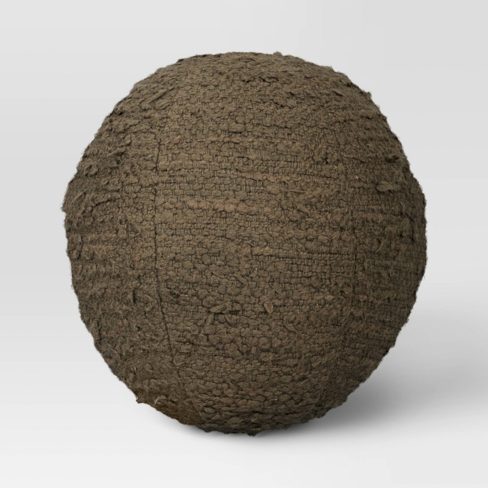 Boucle Sphere Throw Pillow Dark Green - Threshold™