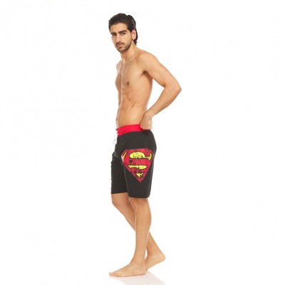 Superman Mens Superman Symbol Black Swim Board Shorts - Medium (32-34) — фото 4