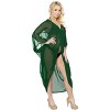 LA LEELA Women's Open Front Beach Solid Sheer Button Down Duster Swimsuit Cover up Casual Summer Duster Beachwear Cardigans for Women - 3 of 4