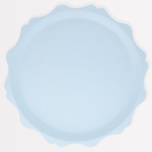 Meri Meri Blue Decorative Edge Compostable Dinner Plates (Pack of 8) - 1 of 3