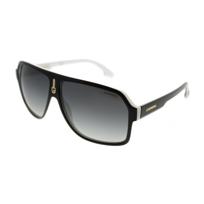 Carrera 1001/S 80S 9O Unisex Aviator Sunglasses Black White 62mm