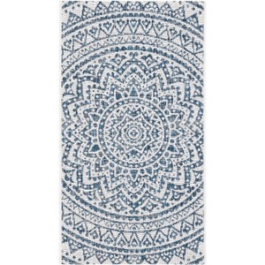 Courtyard CY8734 UV & Stain Resistant Non-Shedding Power Loomed Indoor/Outdoor Rugs - Safavieh - 1 of 4