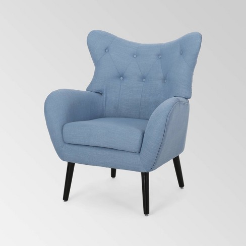 Almador Fabric Accent Chair Light Blue Christopher Knight Home Target