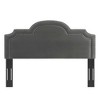 Modway Belinda Performance Velvet Headboard, Twin, Charcoal - 4 of 4
