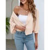 Womens Mesh Cardigan Open Front Batswing Sleeve Shrugs Lightweight Semi-Sheer Floral Cardigan - 2 of 4