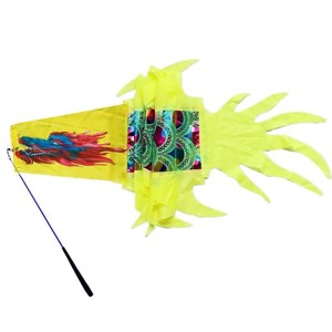 Holographic Dragon Dance Streamer, 9.8ft Rainbow Dragon Ribbon Poi with Fiberglass Wand for Outdoor Fitness Party Stage Performance Prop - 1 of 1