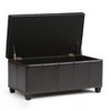 CAVINAS Faux Leather Storage Ottoman Bench with Stitched Design and Nailhead Trim,Storage Benches for Living Room,Bedroom - 2 of 4