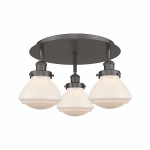 Olean - 3 Light Flush Mount In Art Deco Style-8 Inches Tall and 18.25 Inches Wide - 1 of 1