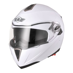 AHR Modular Full Face Motorcycle Helmet Flip up Dual Visor Motocross DOT S/M/L/XL/XXL - 1 of 4