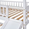 NicBex Twin over Twin Bunk Bed Classic House Shape Loft Bed Pine Frame Bed Frame with Guardrails, Slide and Ladder, No Box Spring Required - 4 of 4