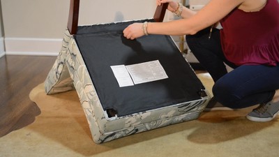 Natural Faux Sherpa Upholstered Accent Chair with Wood Legs