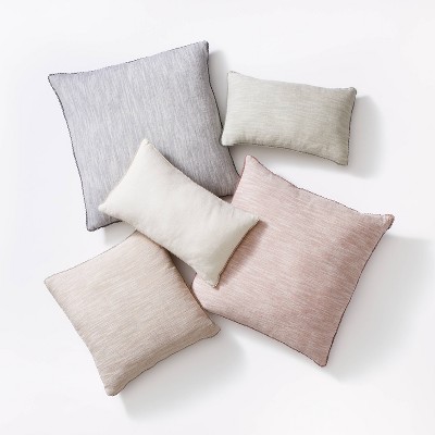 Chambray Throw Pillow with Lace Trim - Threshold™ designed with Studio McGee
