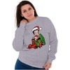 Cute Betty Boop Christmas Present Women Crewneck Sweatshirt Brisco Brands - 4 of 4