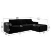 Modular Sectional Sofa with Deep Seats & Reversible Chaise – Corduroy Couch for Living Room -3irtyhousy - 4 of 4
