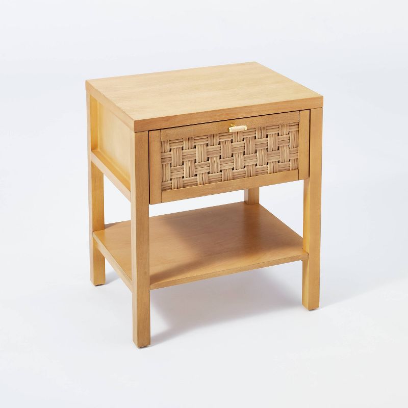 Palmdale Nightstand Woven 1 Drawer Natural - Threshold&#8482; designed with Studio McGee, 5 of 9
