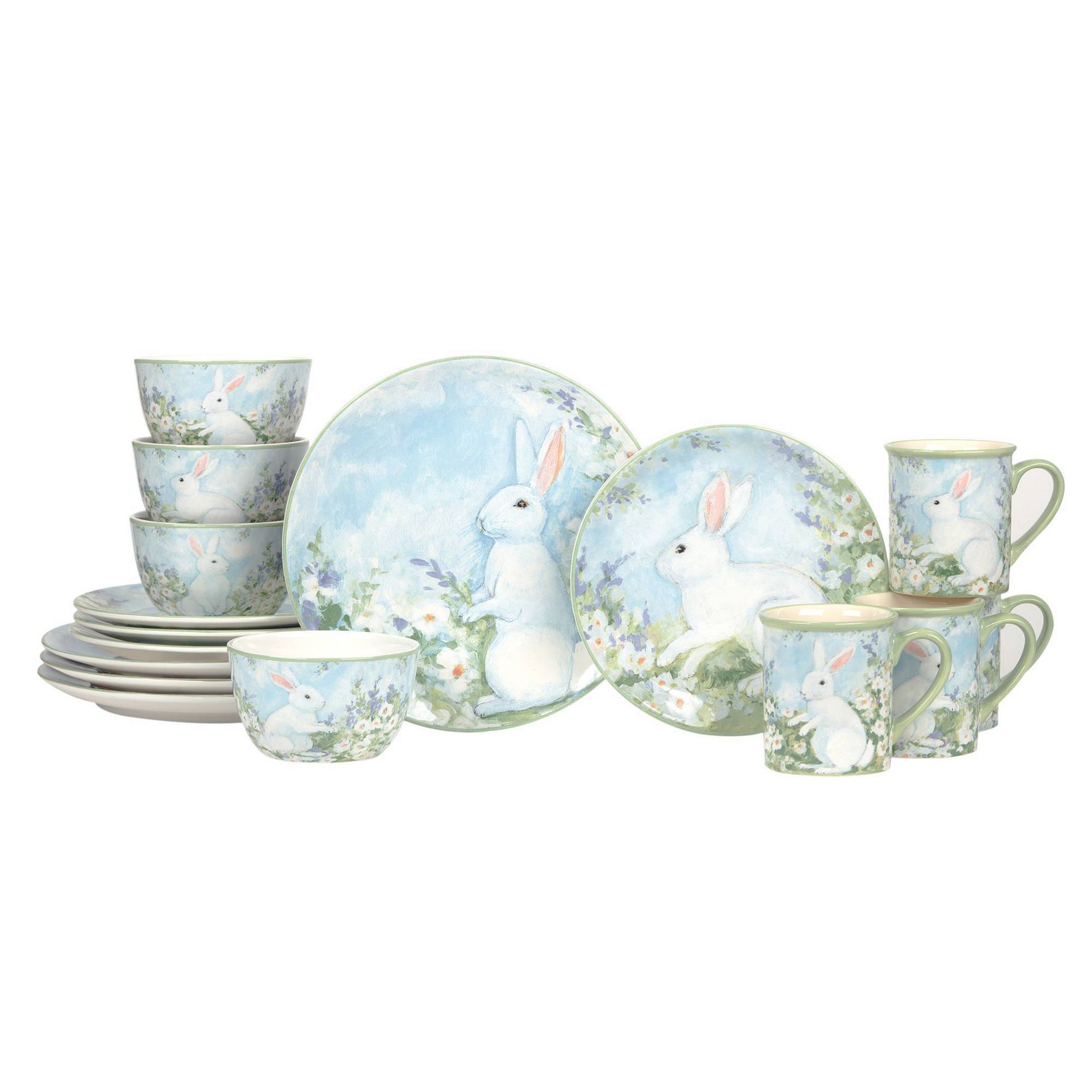 Certified International 16pc Easter Morning Dinnerware Set