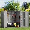 Waterproof Outdoor Storage Box with Lock, 37 cu ft Large Resin Cabinet for Garage, Patio, and Backyard Organization in Light Gray - 4 of 4