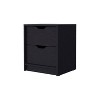 Vynxaria 2-Drawer Nightstand - Ample Top Space, Smooth Pull-Out Drawers, Ergonomic Design for Bedroom Organization - 4 of 4
