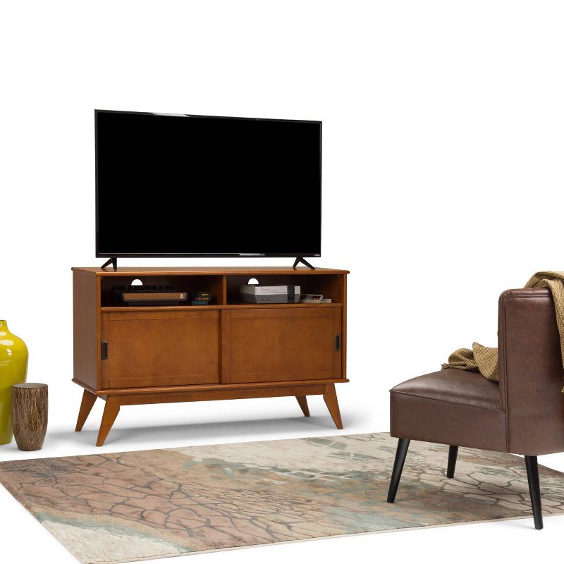 Tall Tierney Solid Hardwood Mid Century TV Stand for TVs up to 60&#34; Dark Brown - WyndenHall, 3 of 12
