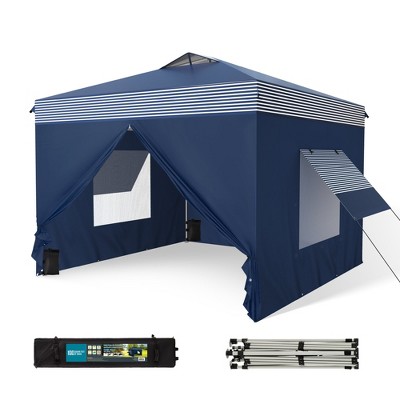 Captiva Designs 10’x10’ Pop-Up Canopy Tent with Sidewalls – Easy Setup, Waterproof, and Ventilated for Outdoor Events and Parties