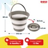 DOLU Foldable Baby Bath Bucket, Compact Toddler Wash Tub, Ages 6+ Months, Grey - 4 of 4