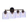 Craftmade Lighting Coppa 4 - Light Vanity in  Flat Black/Satin Brass - 3 of 3